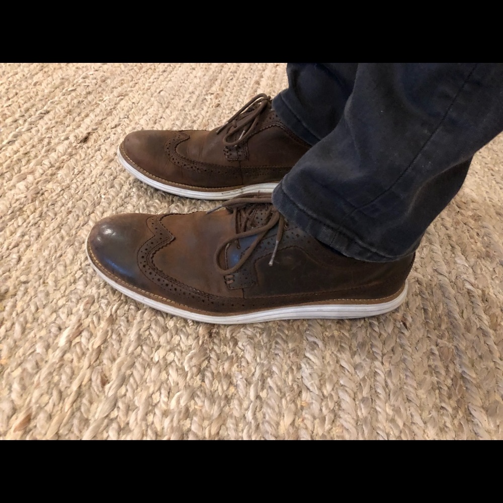Brown Leather Skechers Oxford Gavin Sz 10.5